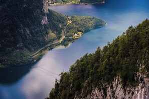 Aerial view - LOFT AM SEE - Apartment with direct lake access in Hallstatt (Hallstatt)