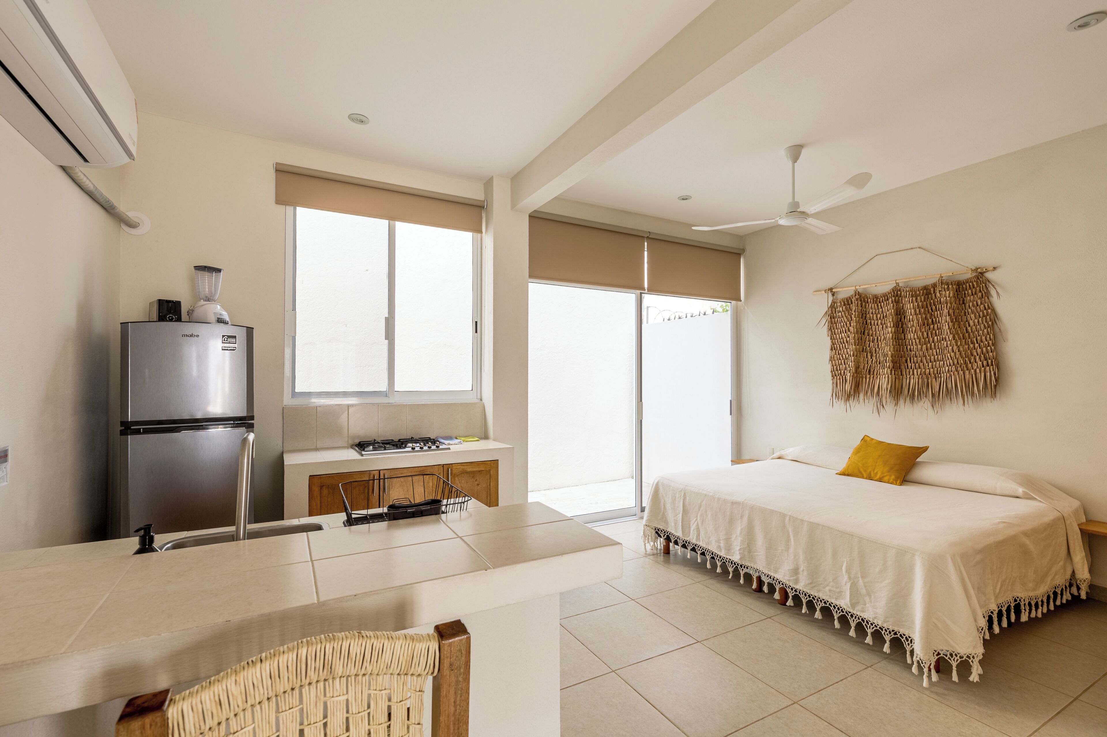 Loft conforto, vista para o jardim