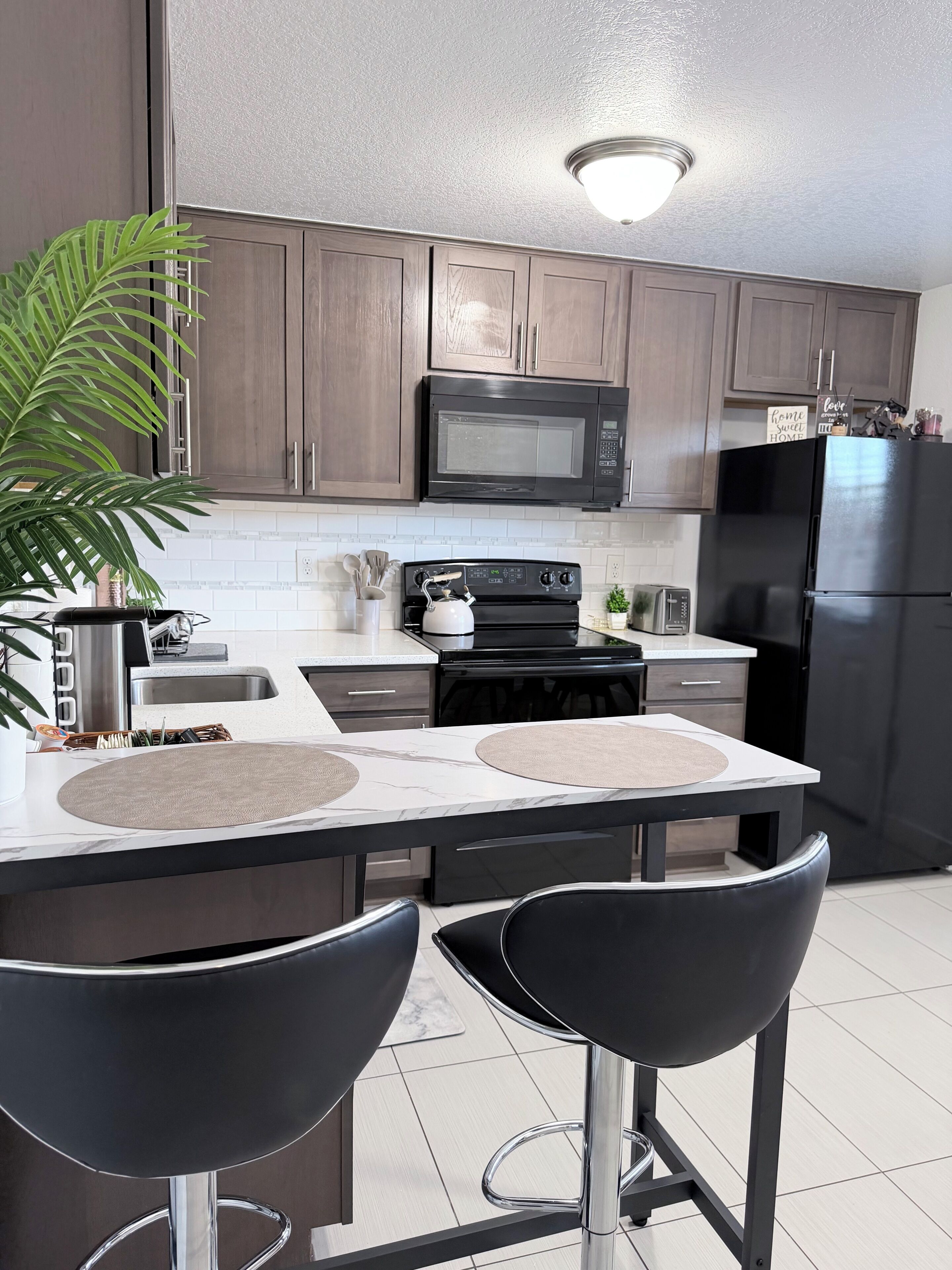 Microwave, oven, stovetop, dishwasher