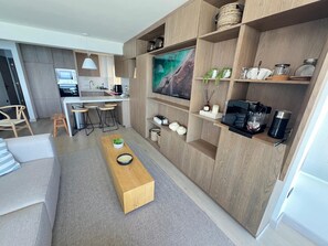 Living area - Espectacular vista frente al mar para 8 personas (Viña del Mar)