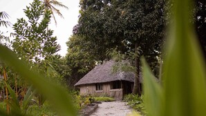 A thatched-roof hut surrounded by dense foliage. - Afro Beach Safari (Mafia Island)