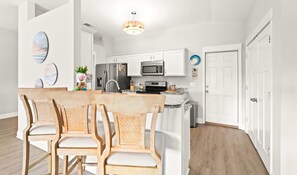 Fridge, microwave, oven, stovetop - New Home with Fenced Yard, Large Deck & Fire Pit (Navarre)