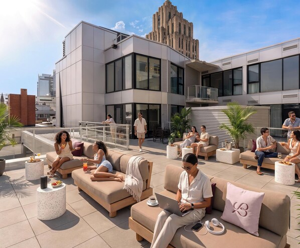 Terrace/patio - Loft | Courtyard Apartment Old Montreal, Peaceful Stay, King Bed (Montréal)