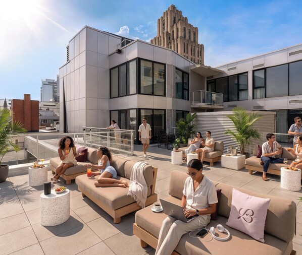 Terrace/patio - Loft with Balcony | Furnished Apartment Old Montreal, Accessible (Montréal)