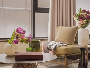 Interior - One-Bedroom Suite with Terrace | Design Apartment Old Montreal, Open Living (Montréal)