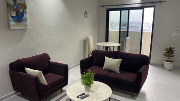 Deluxe Apartment, City View | Iron/ironing board, free WiFi, bed sheets