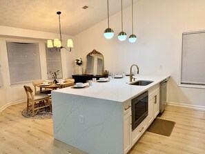 Microwave, oven, stovetop, dishwasher