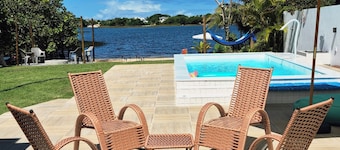 House with private lagoon, fireplace and beach access in the Águas de Sauipe condominium.
