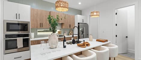 Microwave, oven, stovetop, dishwasher