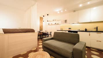 Lägenhet (1 Bedroom) | Eget kök | Ugn, spishäll, espressobryggare och grytor/köksredskap