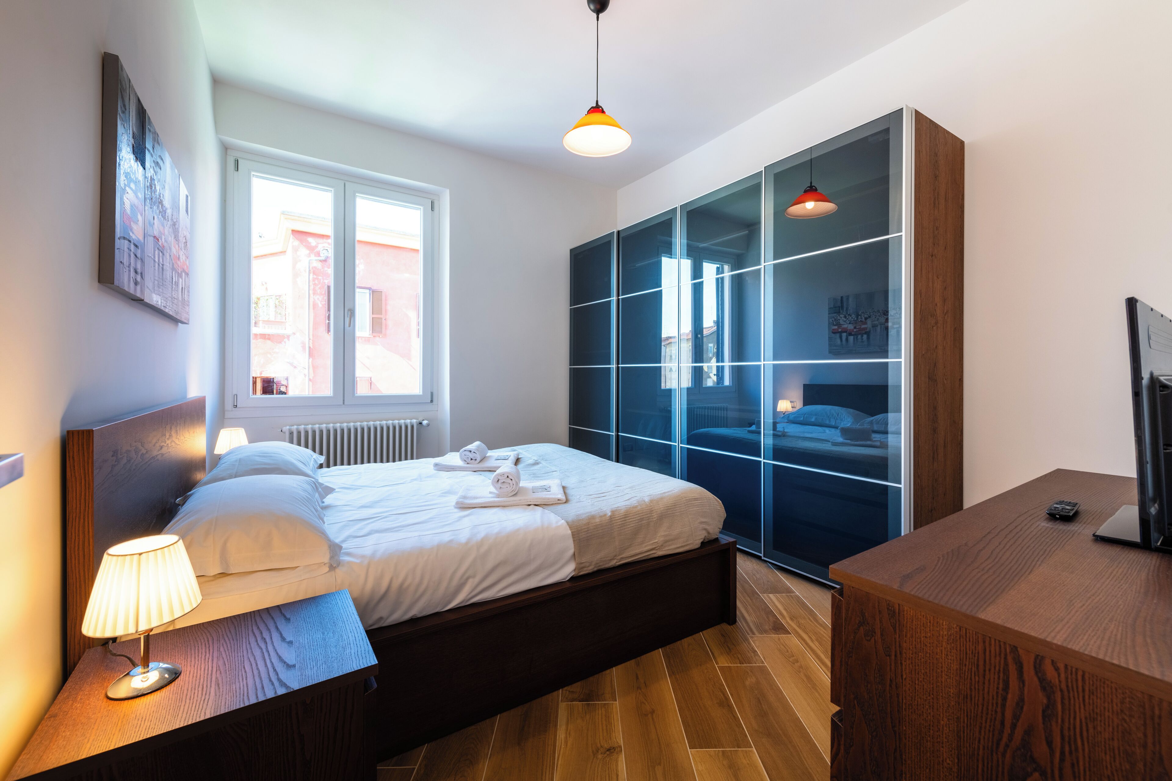 Appartement (2 Bedrooms) | 2 slaapkamers, een laptopwerkplek, een strijkplank/strijkijzer