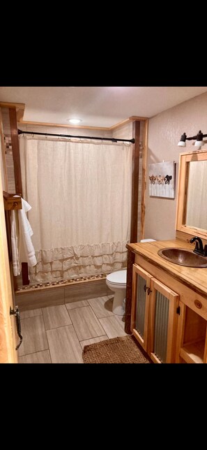 Bathroom - Homestead cabin on the hill with outdoor movie projector (Mountain View)