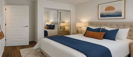 1 bedroom, iron/ironing board, internet, bed sheets