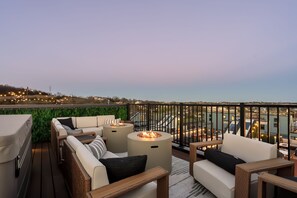 Terrace/patio - Luxe Stay Near Downtown | Karaoke, 9 Beds, Pool, Hot Tub, Sleeps 12+ (Nashville)