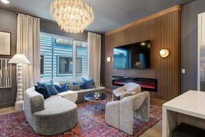 Living area - Luxe Stay Near Downtown | Karaoke, 9 Beds, Pool, Hot Tub, Sleeps 12+ (Nashville)