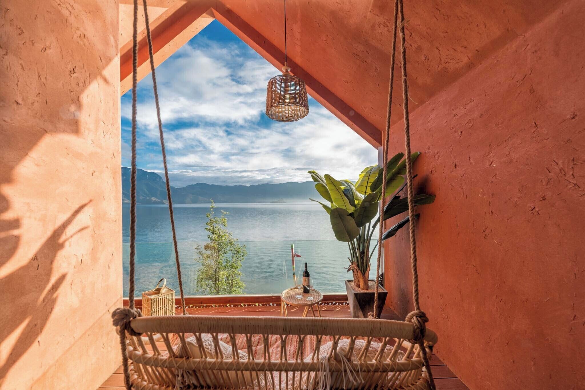 Luksus-suite - søudsigt | Terrasse/gårdhave