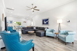 Smart TV, ping pong, books, music library - Coastal Clubhouse - Pet-Friendly 4BR w/ Private Pool (Walk to Beach!) (North Myrtle Beach)