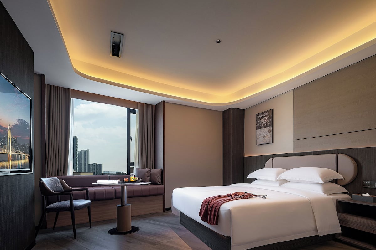 Suíte executiva, vista para a cidade