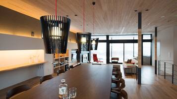 Luxury Chalet, Balcony, Mountain View | Dining