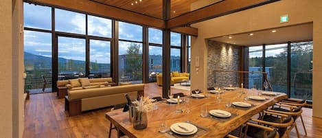 Luxury Chalet, Balcony, Mountain View | Living area