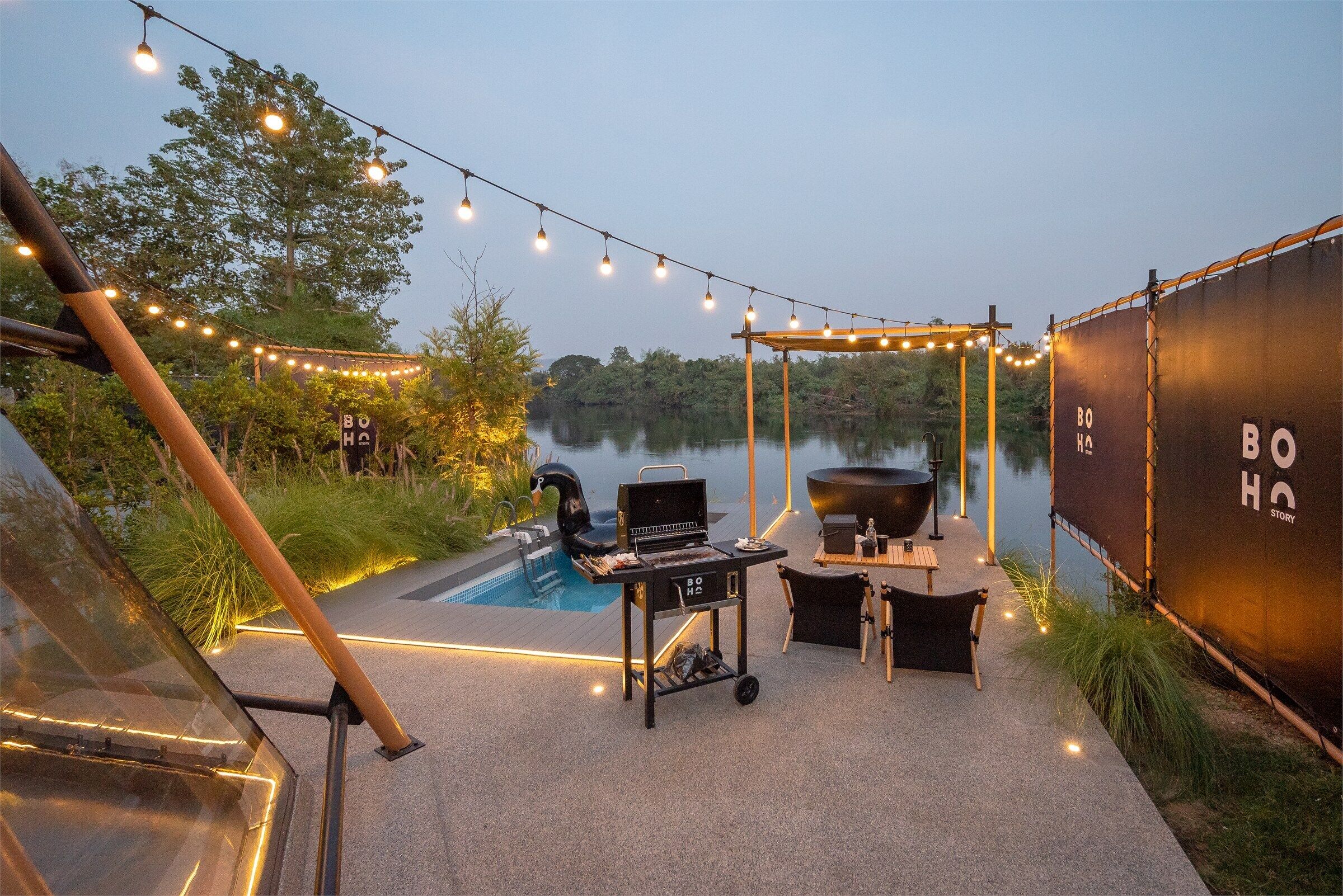 Villa Deluxe, piscine privée, vue fleuve | Piscine privée