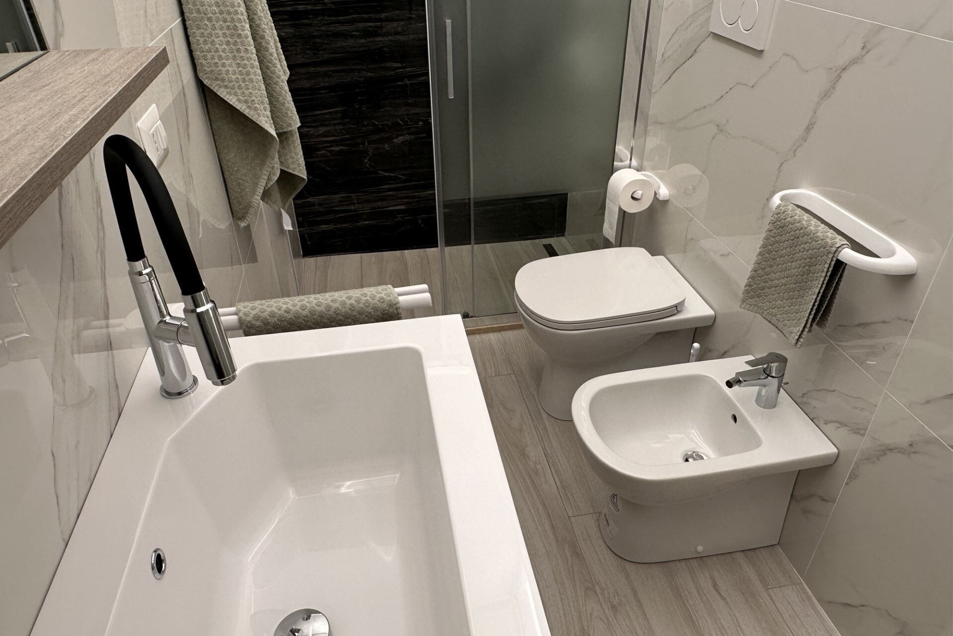 Shower, hair dryer