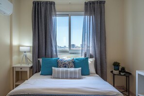Apartment, 2 Bedrooms, Kitchen, City View | View from room - Sunny 2-BR Apt. & Balcony in Mackenzie (Larnaca)