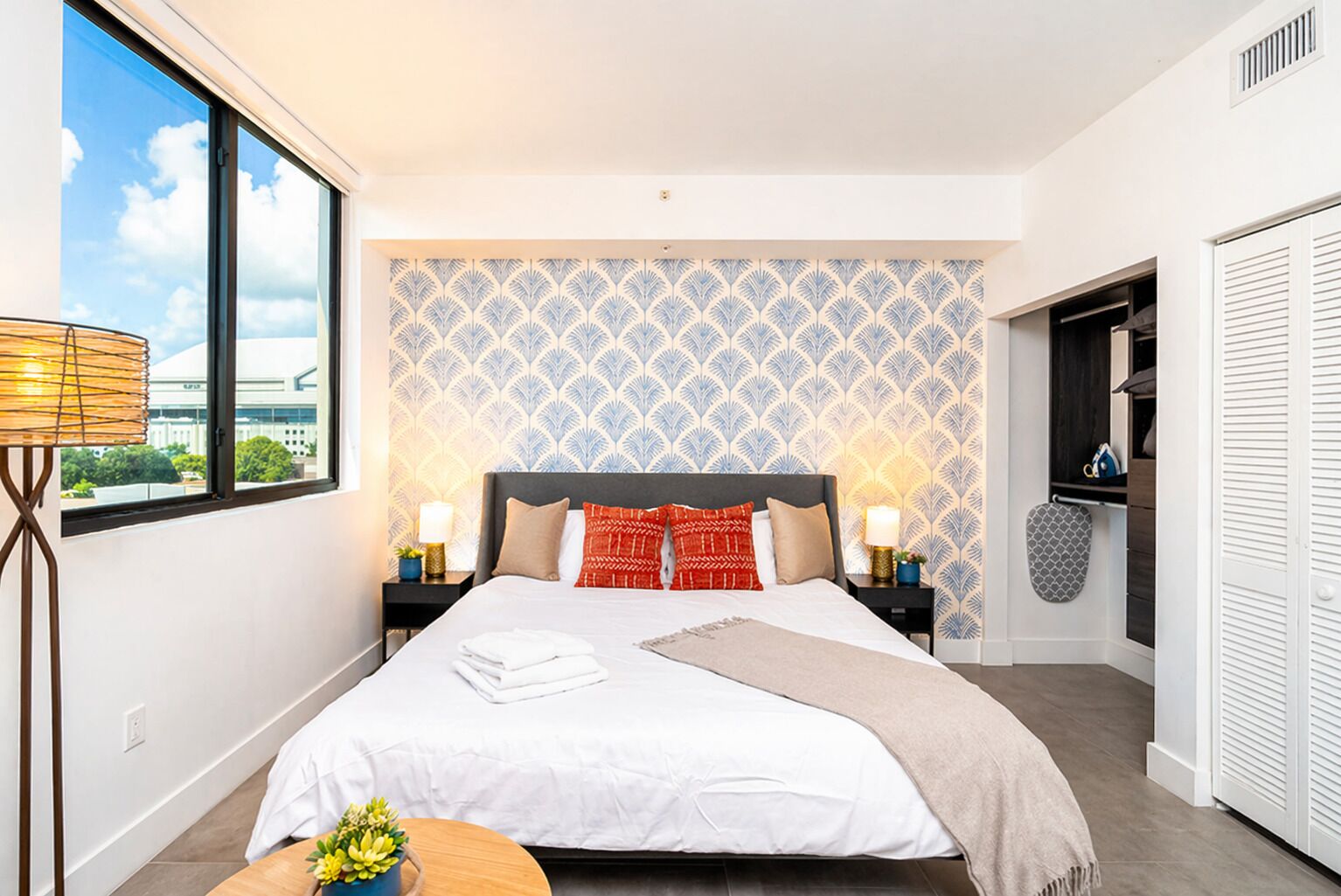 1 bedroom, iron/ironing board, travel crib, WiFi (free)