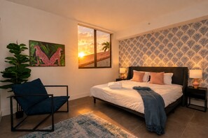 1 bedroom, iron/ironing board, travel crib, WiFi (free)