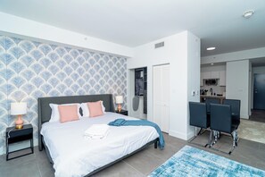 1 bedroom, iron/ironing board, travel crib, WiFi (free)