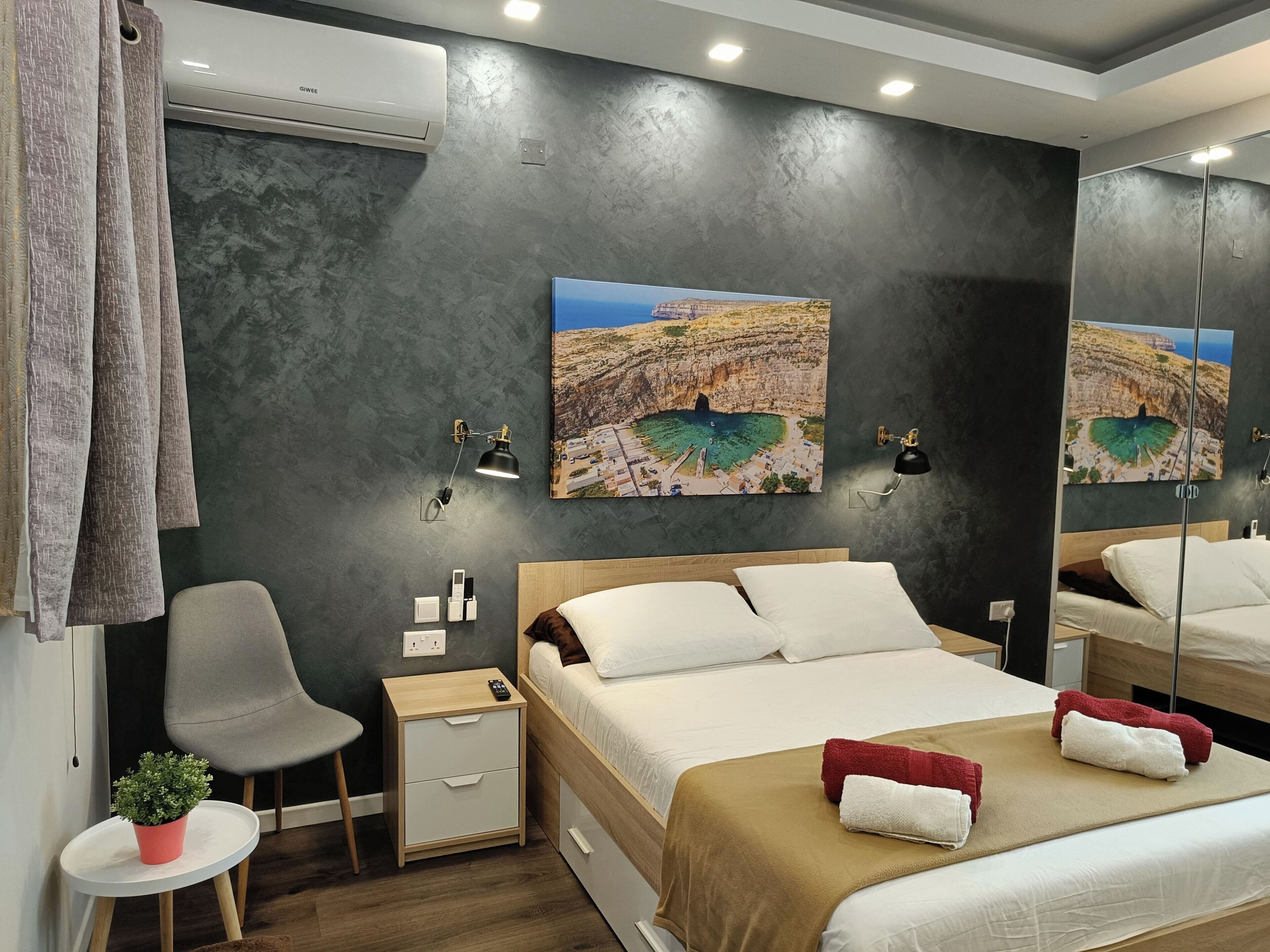 Habitación doble, 1 cama matrimonial, para no fumadores, aire acondicionado