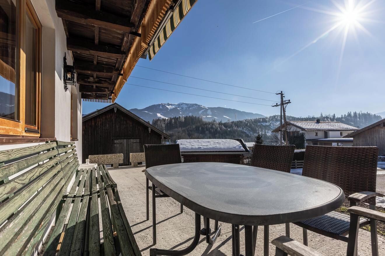 Appartement Confort, 3 chambres, patio, vue montagne | Terrasse/Patio