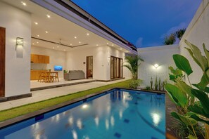 Villa, vista piscina | Piscina privata