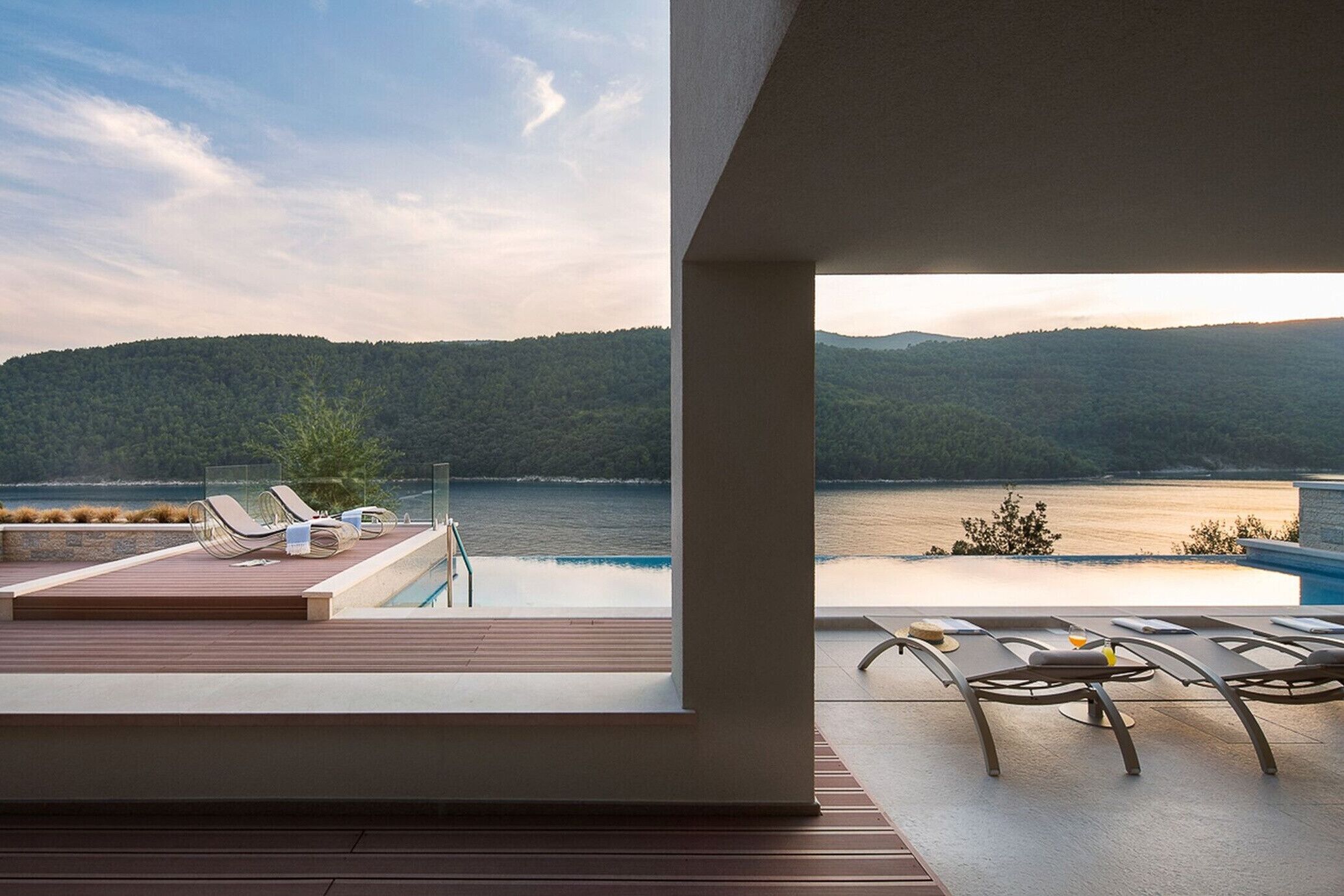 A heated pool