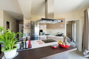 Apartment, 3 Bedrooms, Fireplace | Interior - Irodotou Two Storey Apartment Magic View (Kefalonia)