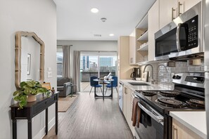 Private kitchen - Hillsboro Village Studio + Balcony | Near Vanderbilt, Belmont, Music Row (Nashville)