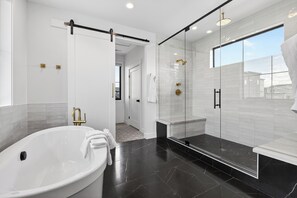 Shower, hair dryer, towels - Private Hot Tub + Game Room + Mountain Views | Neat Main Street Park City (Park City)