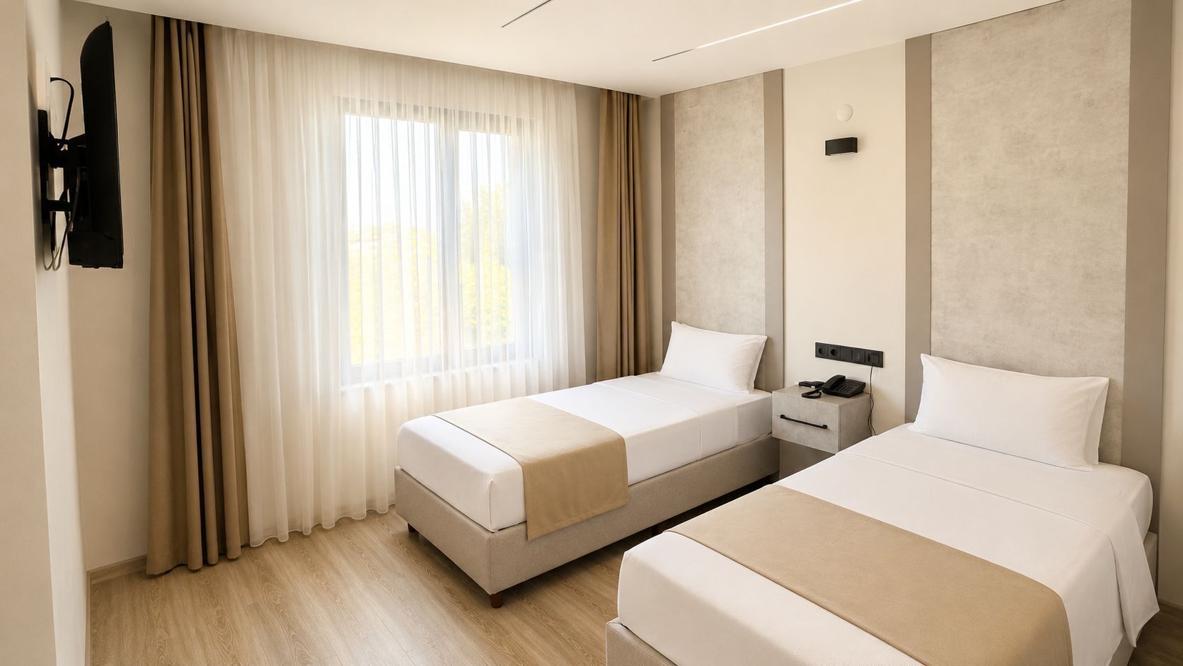 Classic Twin Room, Balcony, City View | Individually decorated, desk, laptop workspace, free WiFi
