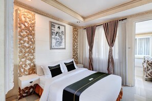 1 slaapkamer, een bureau, gratis wifi, beddengoed