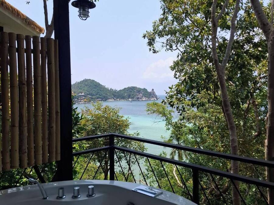 Deluxe jacuzzi garden view | Hidromassagem externa