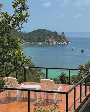 Basic-Doppelzimmer, Meerblick | Unterkunftsgelände