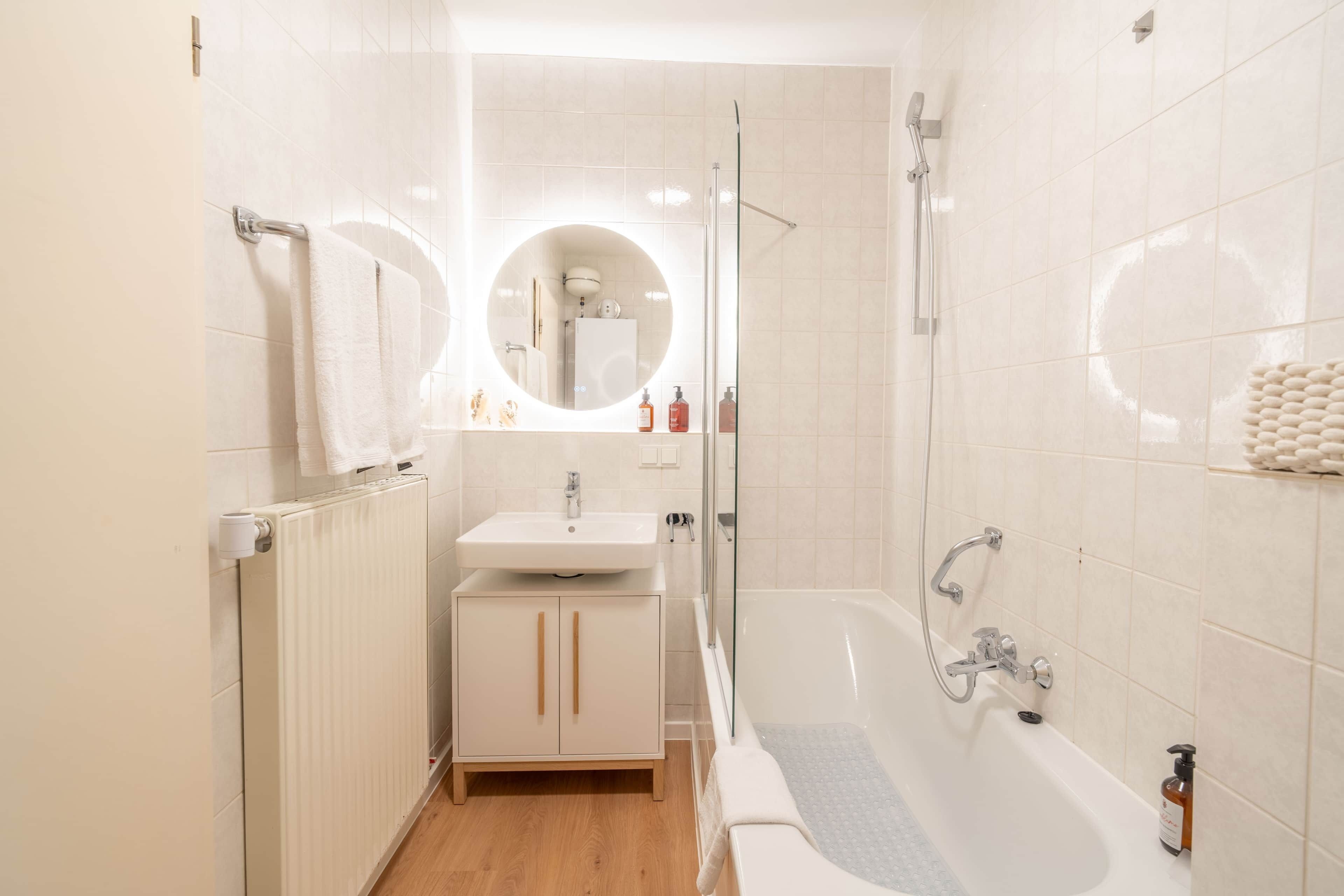 Hair dryer, towels