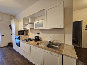 Fridge, microwave, oven, stovetop - Luna apartment (free parking & air conditioning) (Verbania)
