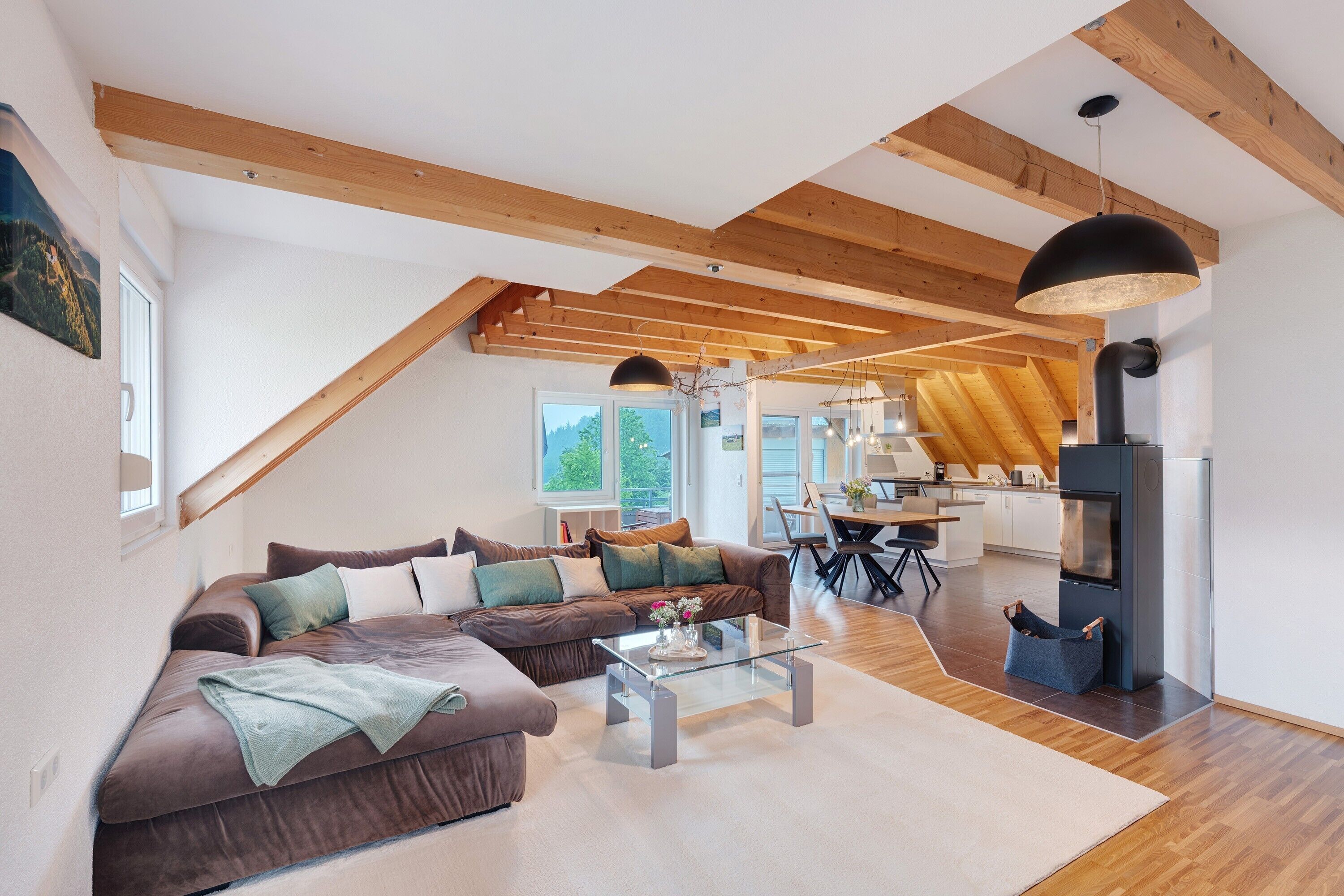 Fernseher, Kamin