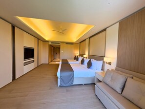 行政客房, 2 张大床, 阳台