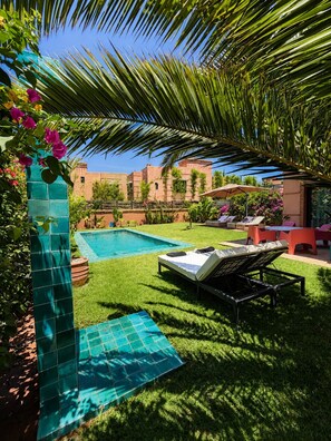 Terrace/patio - Private Pool Villa for 6 Quiet Area 15 min Medina (Marrakesh)