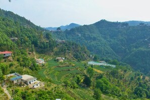 Deluxe-Zimmer, Bergblick | Ansicht von oben