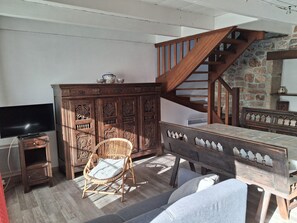 Living area - Breton farmhouse - Fouesnant (Fouesnant)