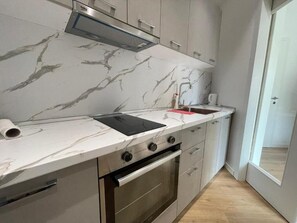 Studio, 1 Bedroom, Accessible, Balcony | Private kitchen - Comfort Center Studio Apartments (Tirana)