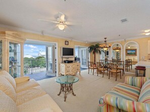 Living area - Sandy Spires 403-Gulf Views-Sleeps 6 (Seagrove Beach)